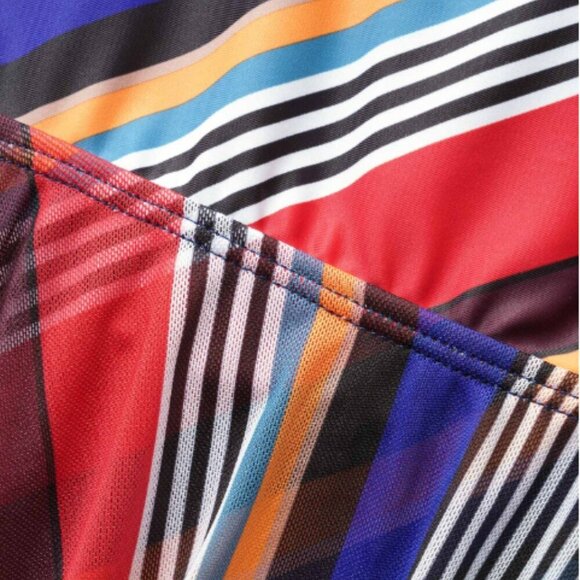 BloomChic Size XL Color Stripes Twist Hanky Hem Swim Dress - Picture 6 of 8